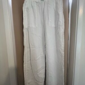 GAP White Wide Leg Pants Relaxed Fit